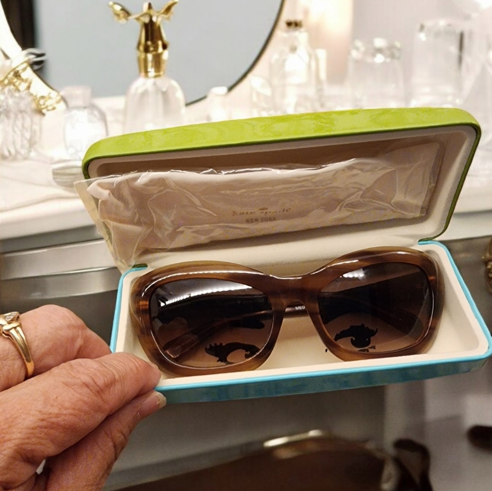 KATE SPADE MEGHAN/S Sunglasses Toffee With Case and cloth - Picture 6 of 8